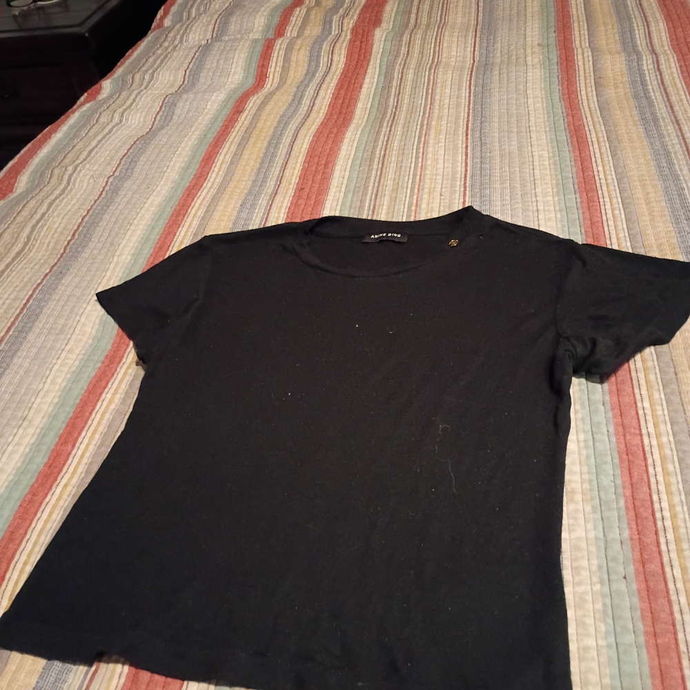 Anine Bing Black Tee